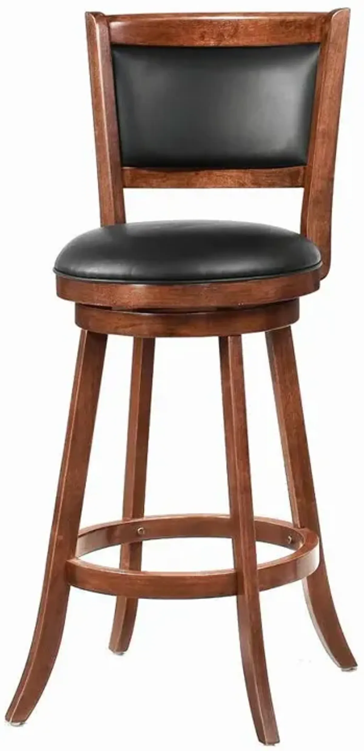 Broxton Upholstered Swivel Bar Stools Chestnut and Black (Set of 2)