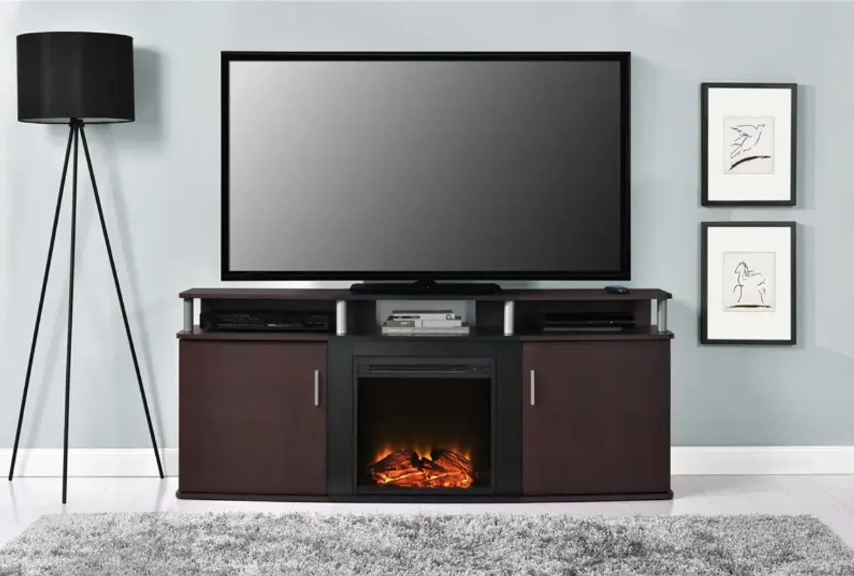 Ameriwood Home Carson Electric Fireplace TV Console for TVs up to 70"