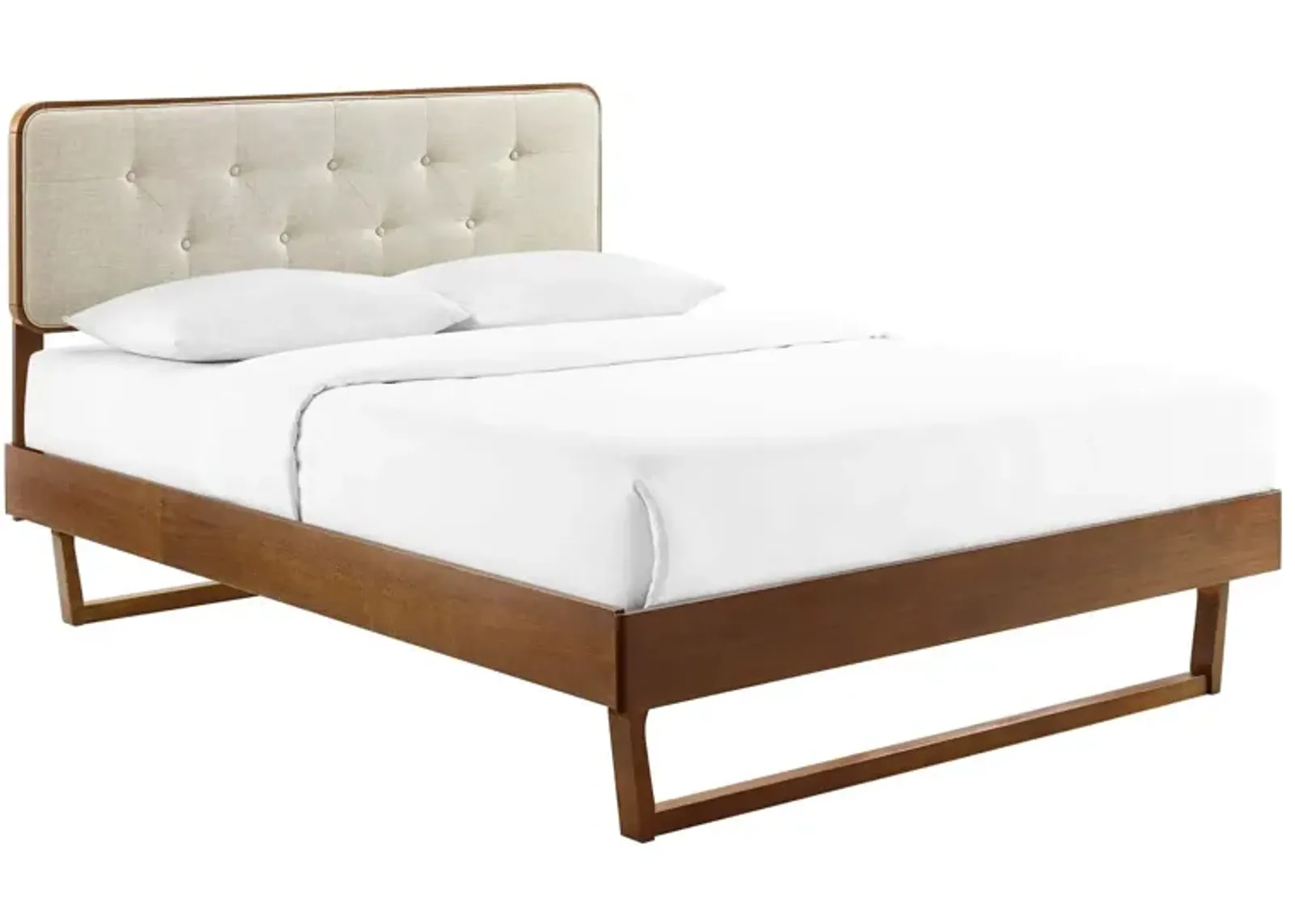 Modway - Bridgette Queen Wood Platform Bed with Angular Frame