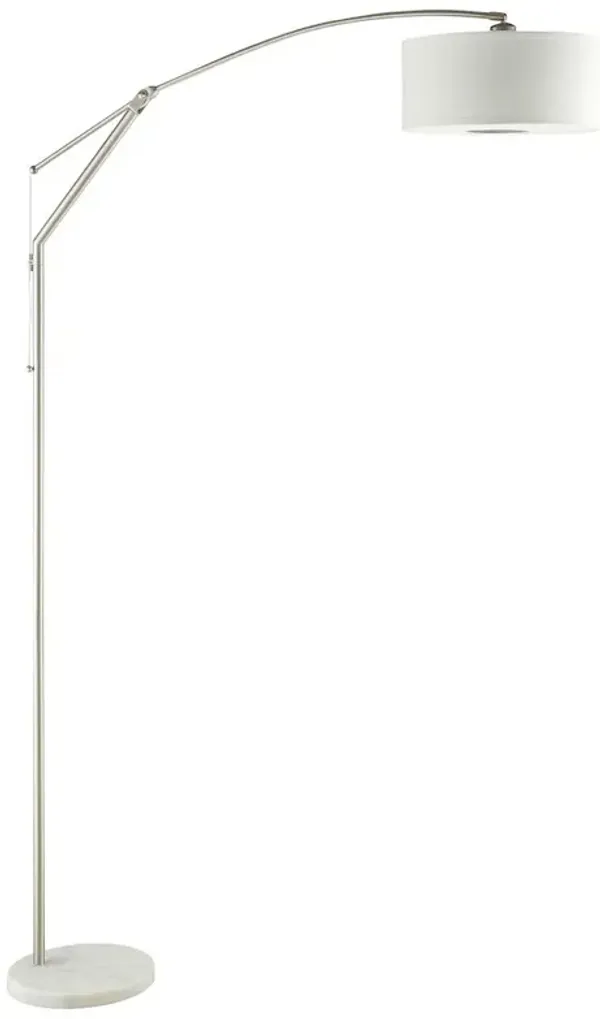 Moniz 81-inch Drum Shade Arc Adjustable Floor Lamp Chrome