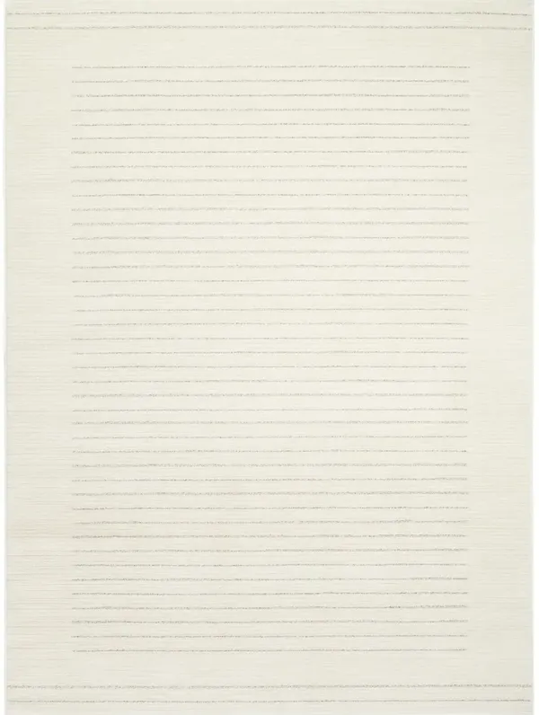 Ivory Hues IVH04 Ivory/Gray 3'11" x 5'11" Rug