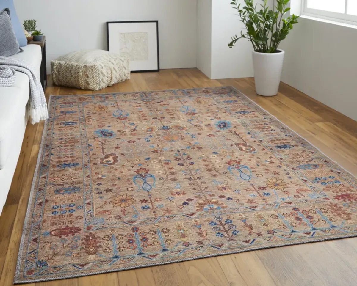 Rawlins 39HPF Tan/Pink/Blue 2'7" x 8' Rug