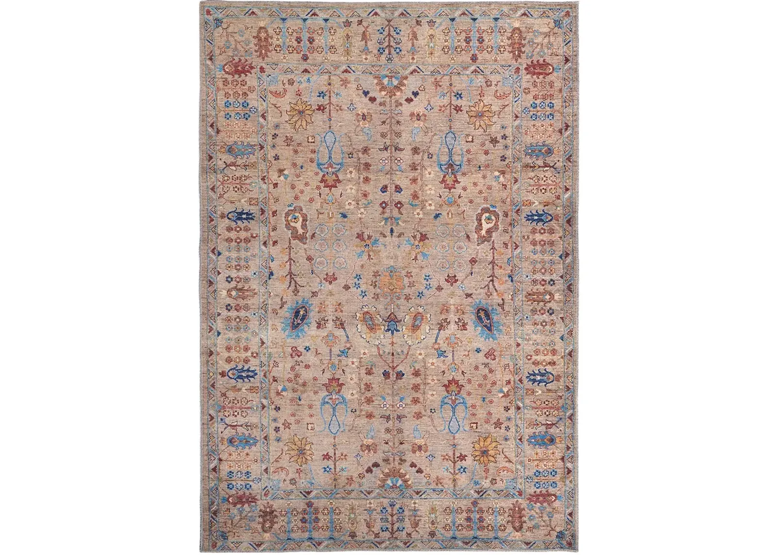 Rawlins 39HPF Tan/Pink/Blue 2'7" x 8' Rug