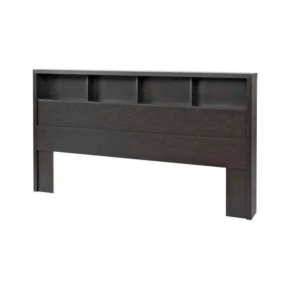 Hivvago King size Bookcase Headboard in Espresso Wood Finish