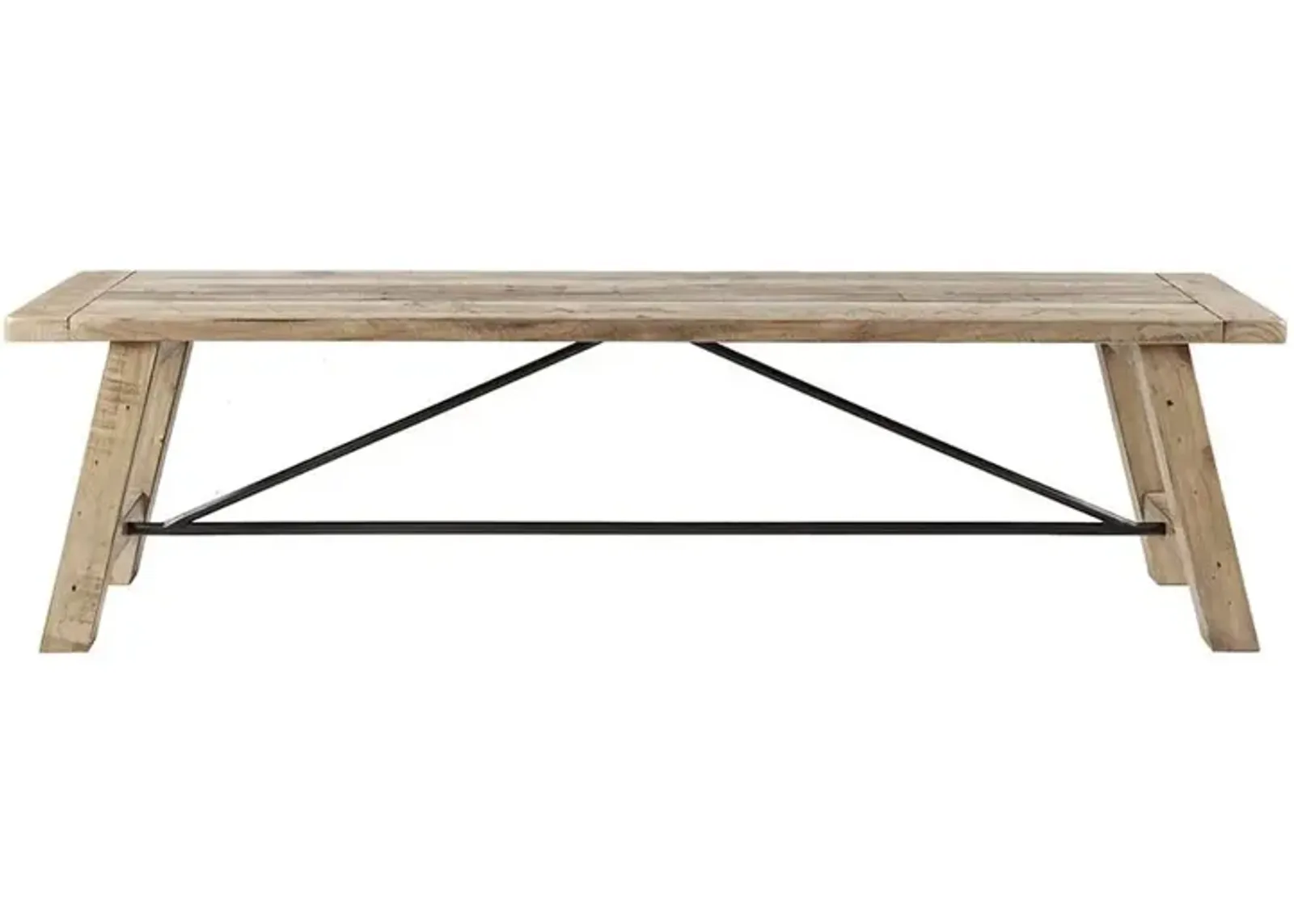 Belen Kox Rustic Reclaimed Pine Dining Bench, Belen Kox