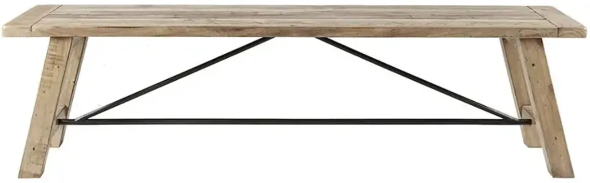 Belen Kox Rustic Reclaimed Pine Dining Bench, Belen Kox