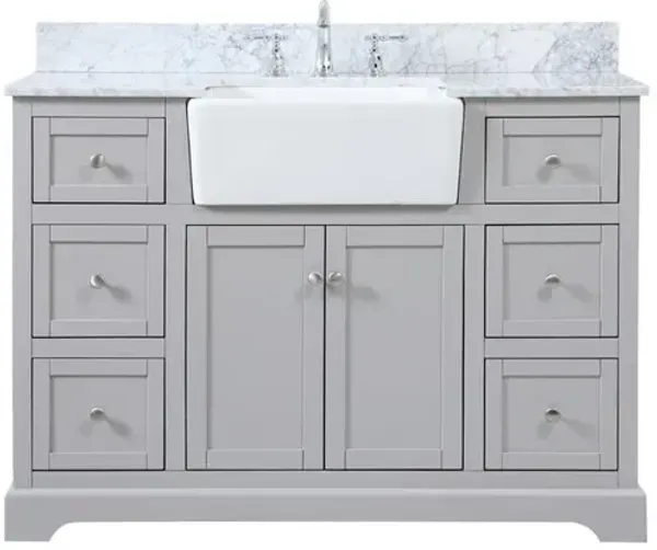 Elegant Kitchen and Bath 48 inch Single bathroom vanity in grey