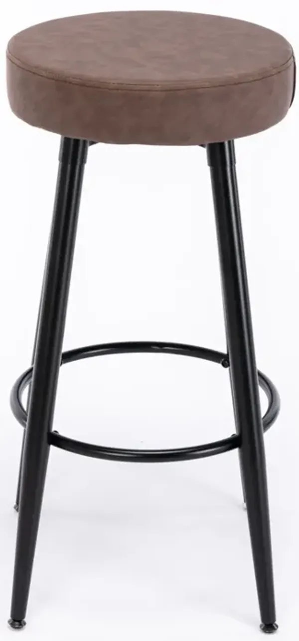 Metal Bar Stools, Round Kitchen Counter Stools, Industrial Round Barstool, Bar Chairs, 28 Inch