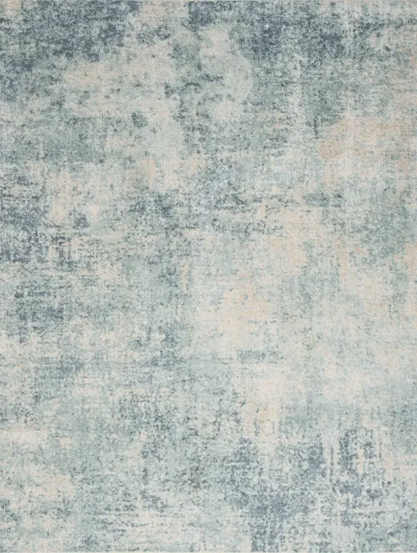 Astra Machine Washable ASW07 Blue/Ivory 9' x 12' Rug