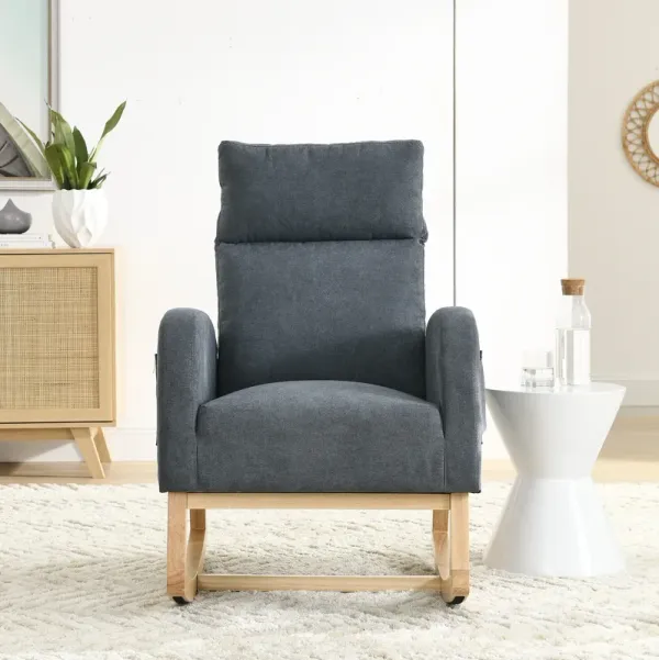 Streamdale Modern Accent Rocking Armchair w/ Side Pockets (27.6 W)