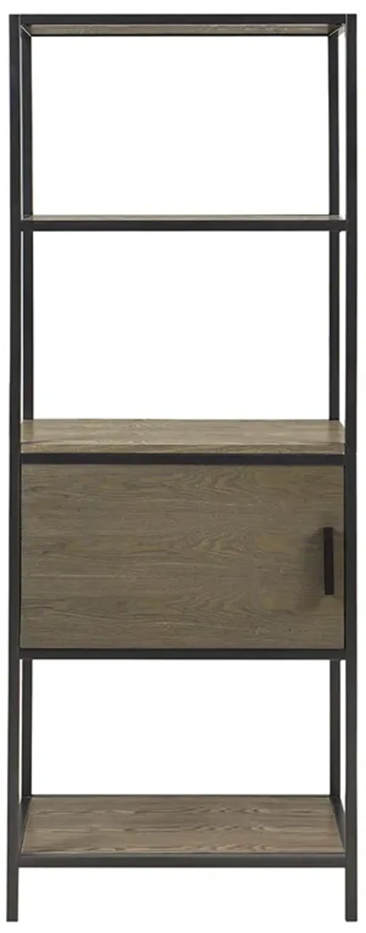 Gracie Mills Carleen 3-Shelf Bookcase with Storage Cabinet