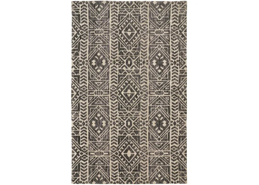 Colton 8627F Gray/Black/Ivory 3'6" x 5'6" Rug