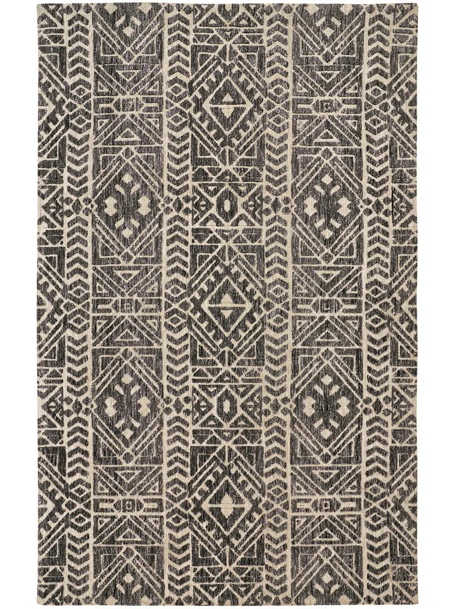 Colton 8627F Gray/Black/Ivory 3'6" x 5'6" Rug