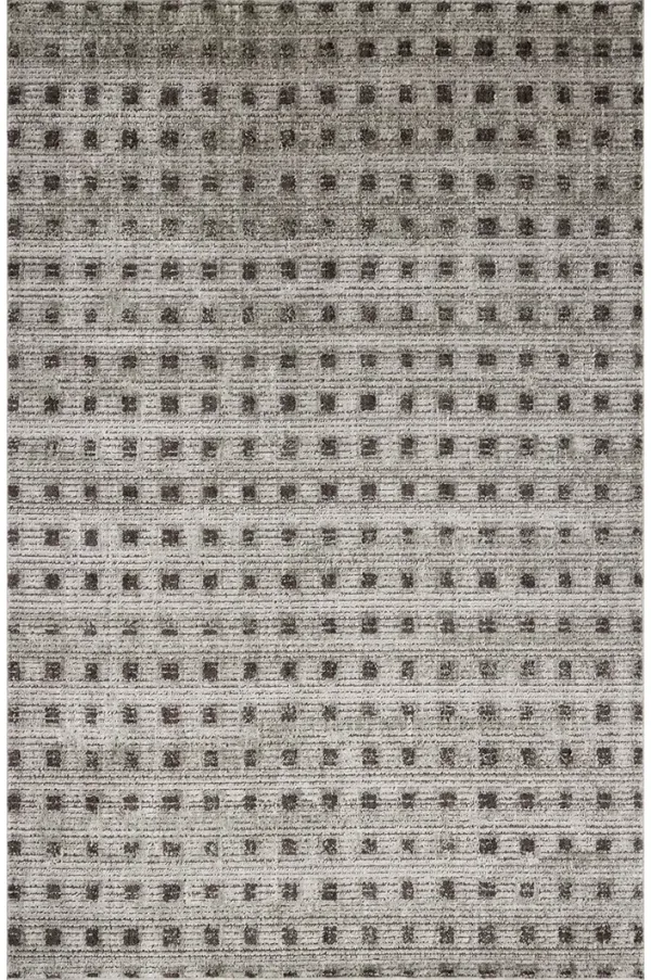 Bleecker BLE06 Silver/Charcoal 4' x 6' Rug by Jeremiah Brent x Loloi