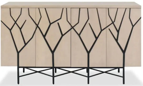 Melange Branched Four Door Entertainment Credenza