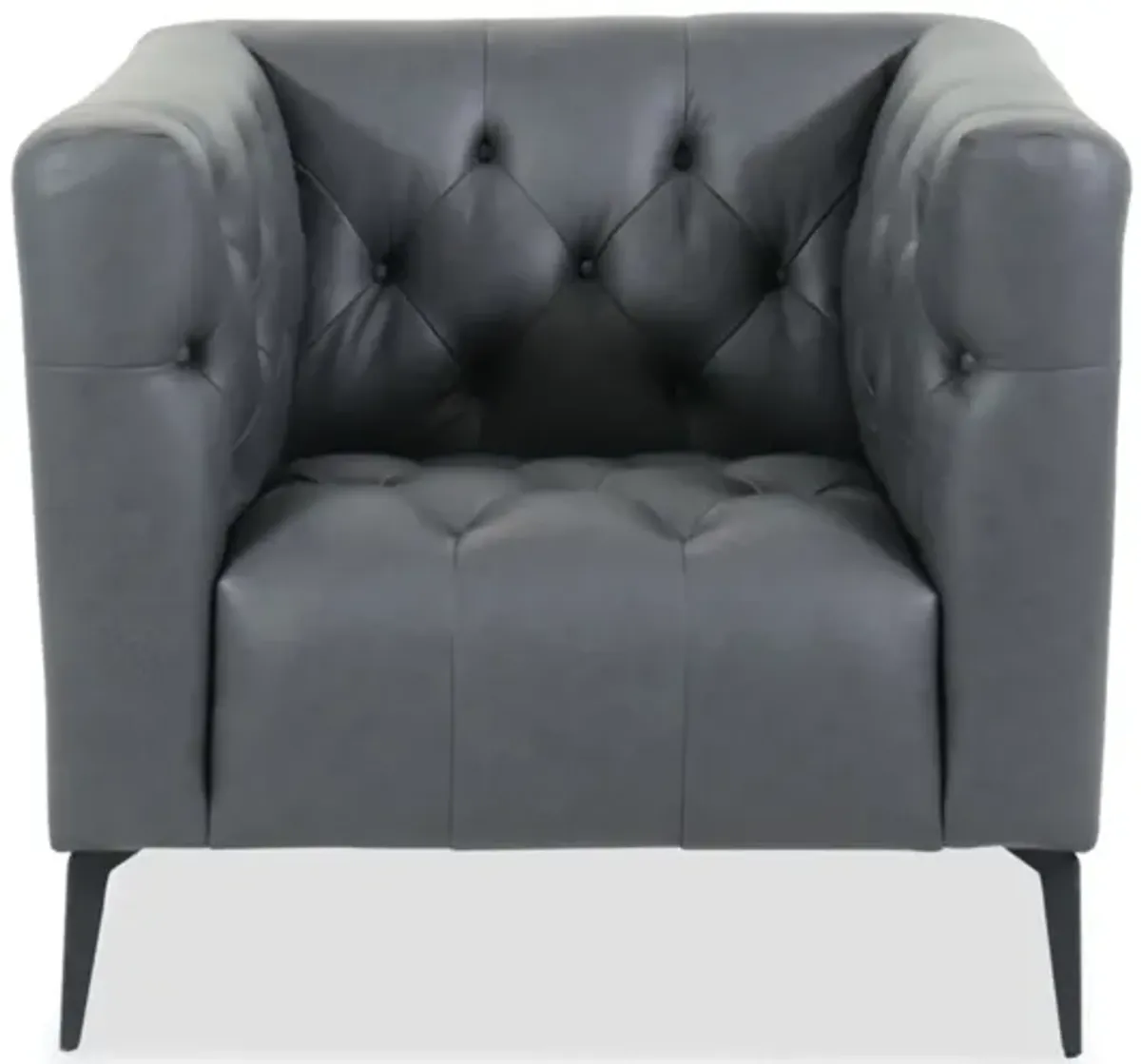 Nicolla Gray Leather Chair