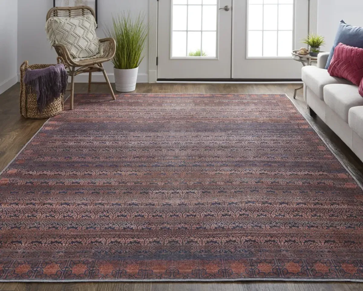 Voss 39H4F Red/Brown/Blue 8'10" x 12' Rug