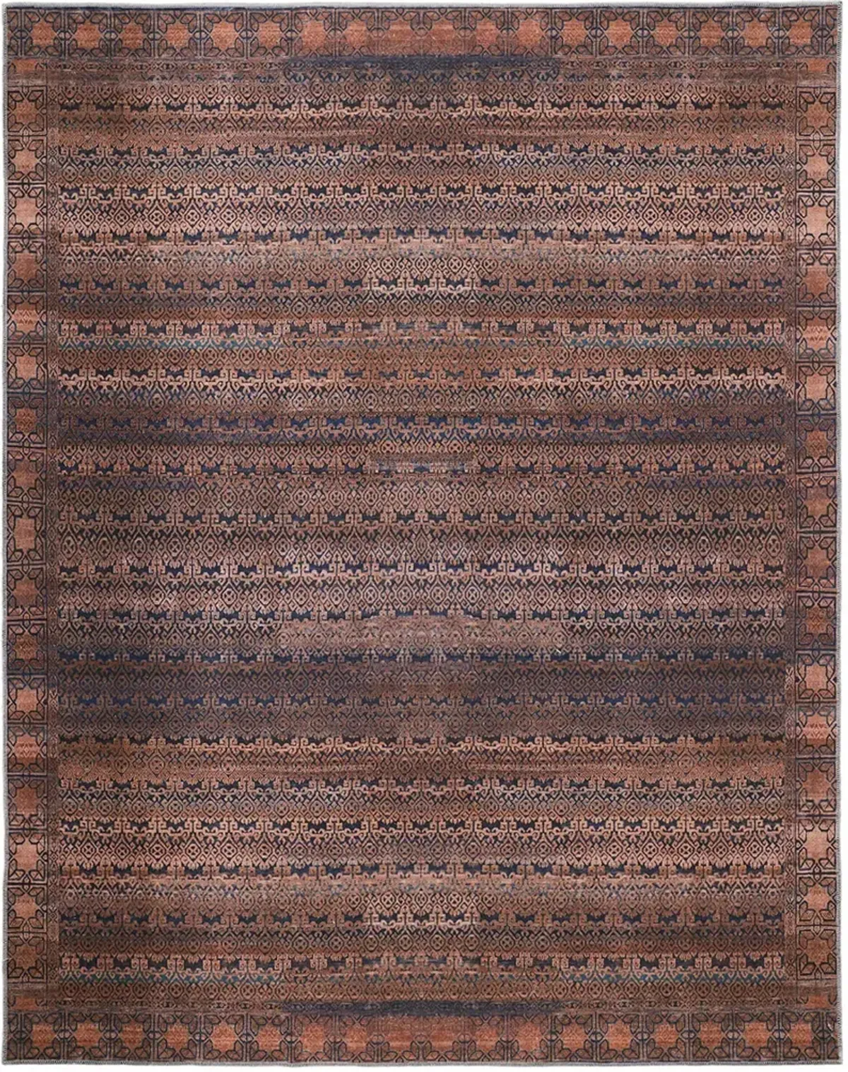 Voss 39H4F Red/Brown/Blue 8'10" x 12' Rug