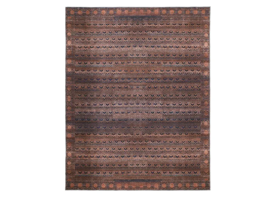 Voss 39H4F Red/Brown/Blue 8'10" x 12' Rug