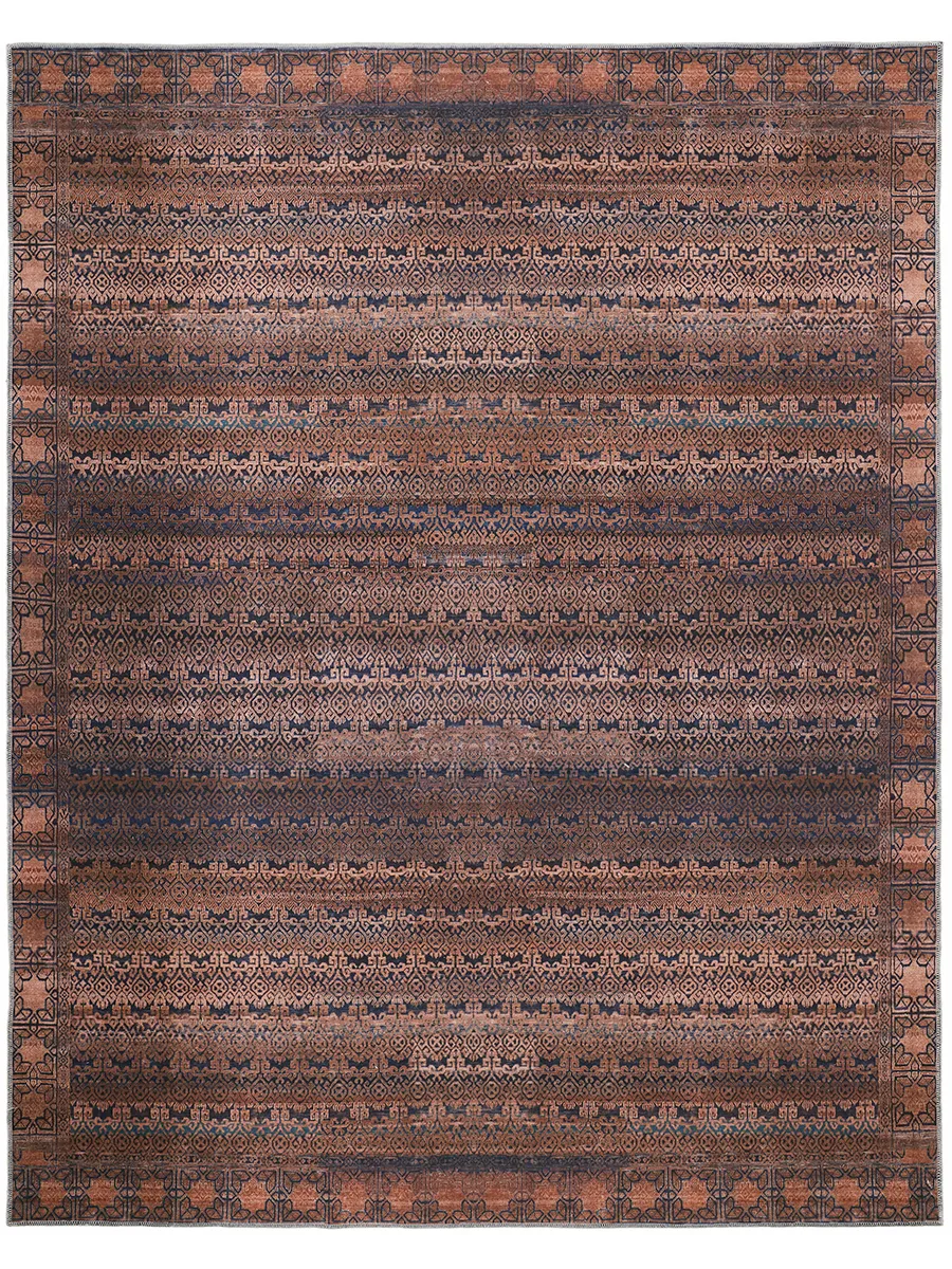 Voss 39H4F Red/Brown/Blue 8'10" x 12' Rug