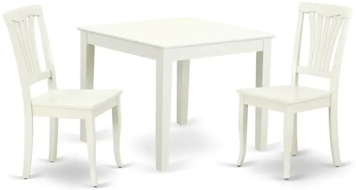 Dining Room Set Linen White, OXAV3-LWH-W
