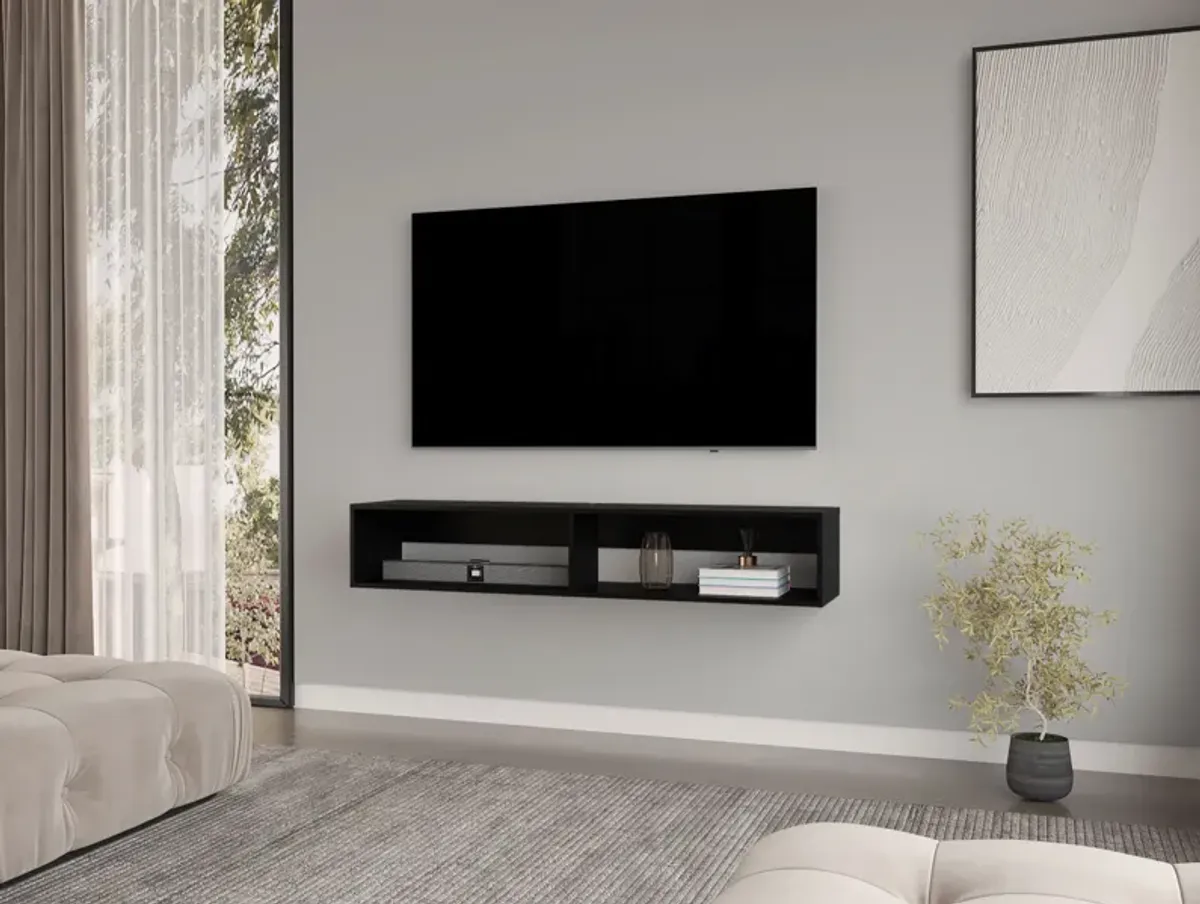 Floating Tv Stand Moore, Living Room, Black