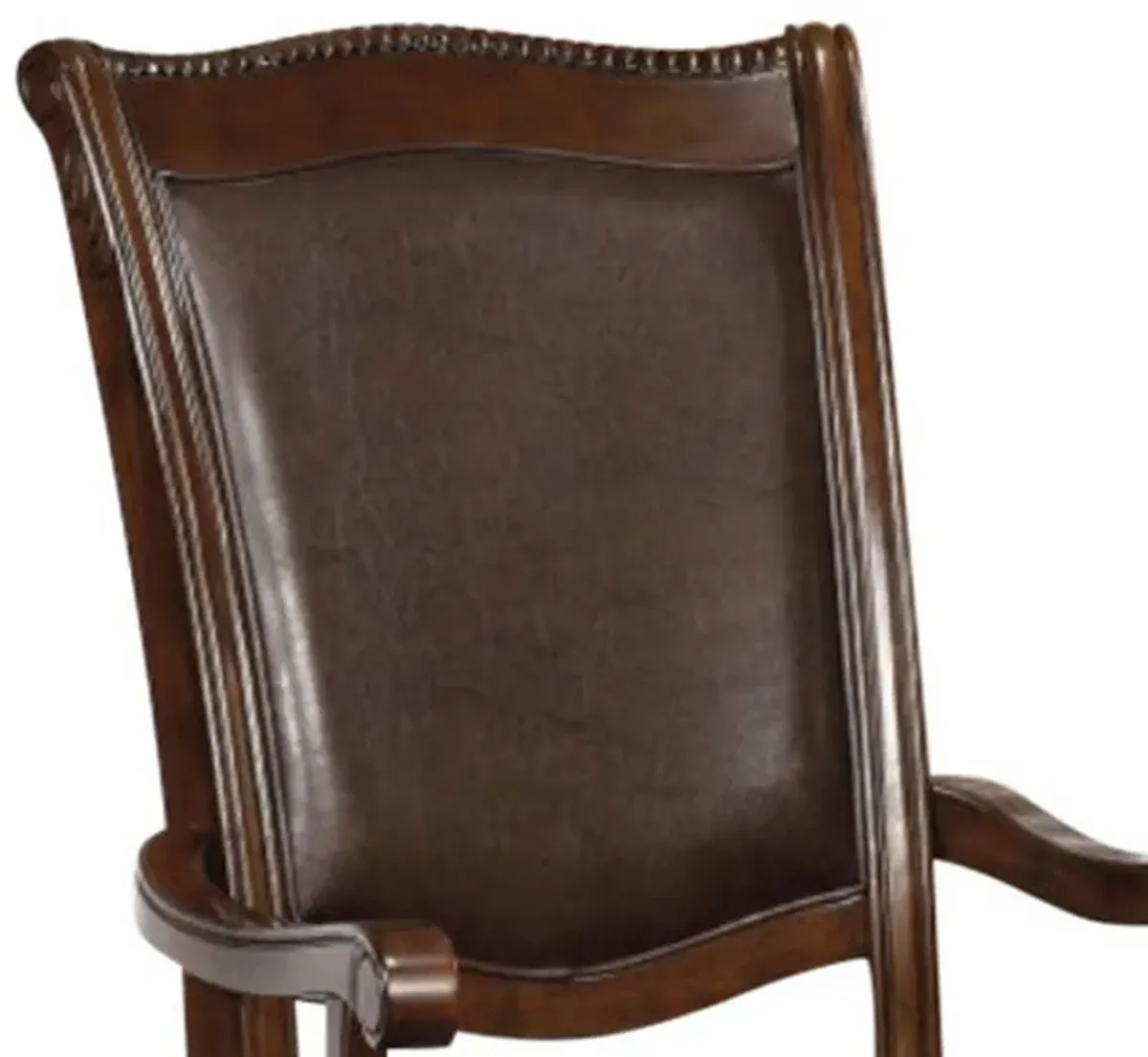 Alpena Traditional Arm Chairs, Set of 2, Cherry Brown - Benzara