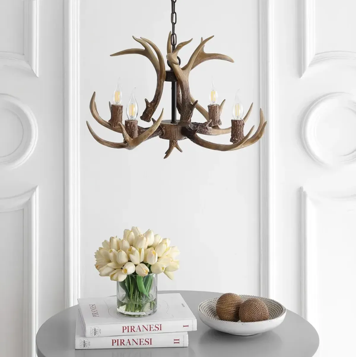 Eldora Adjustable Resin Antler LED Chandelier