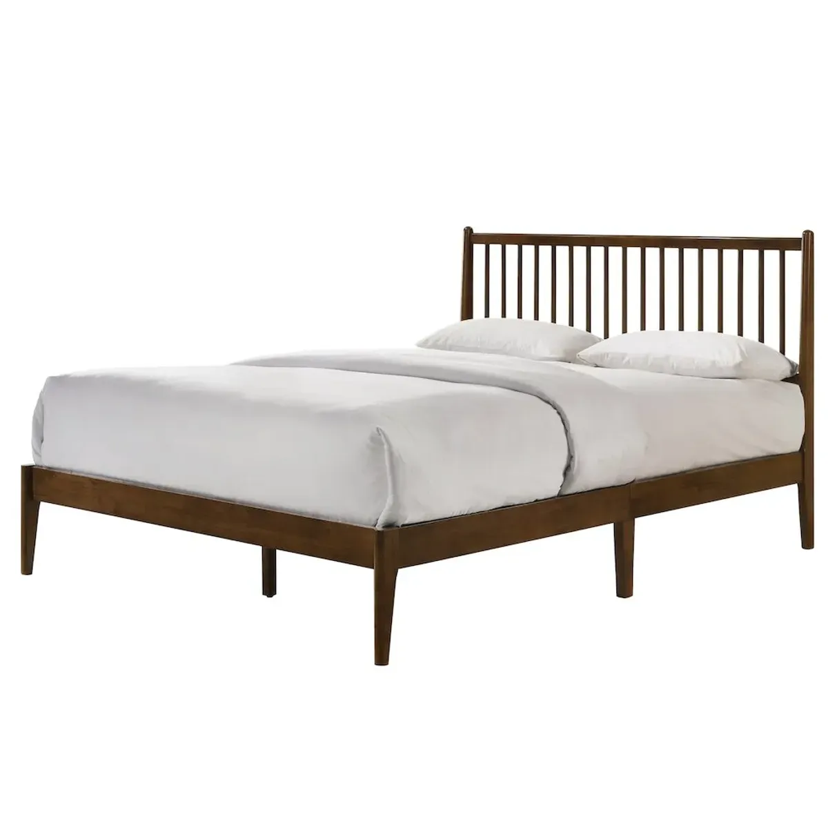 Omax Decor Floyd Wooden Queen size Platform Bed in Walnut Finish