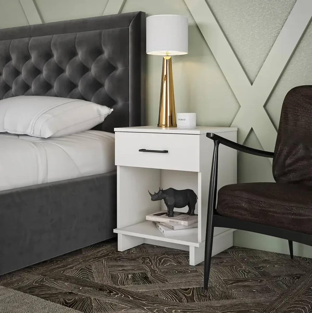 Ameriwood Home Southlander 1 Drawer Nightstand