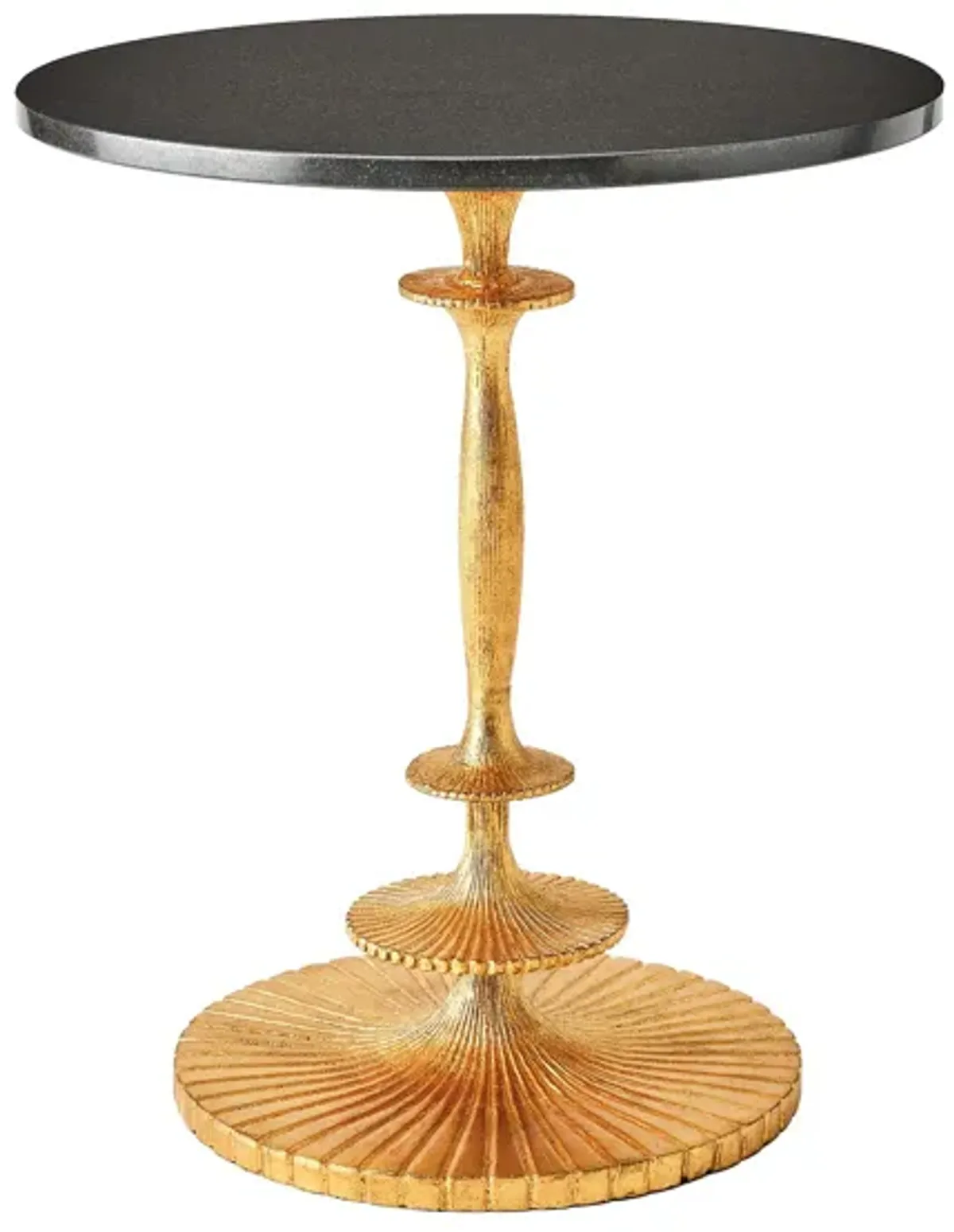 Fluted Side Table- Gold