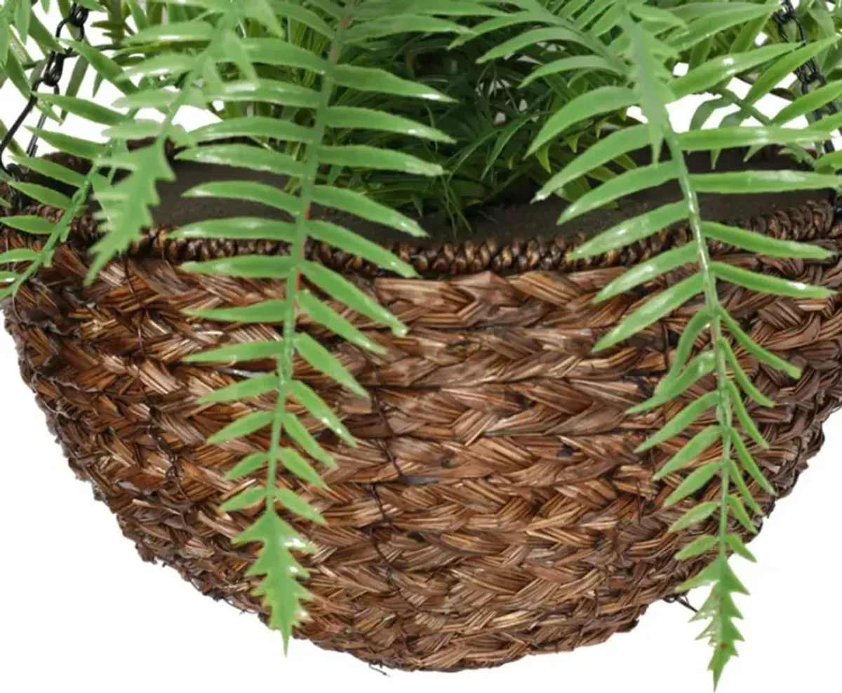 Medium Artificial Hanging Basket (Fern Hanging Basket) UV Resistant