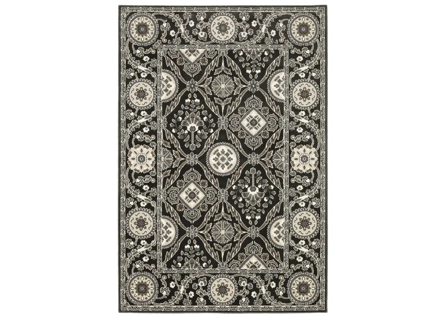 Raylan 6'7" x 9'6" Black Rug