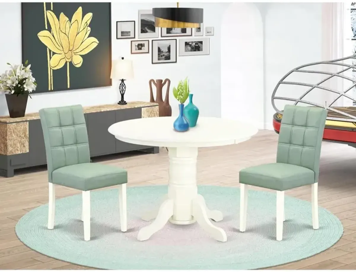 3 Piece Mid Century Modern Dining Table Set