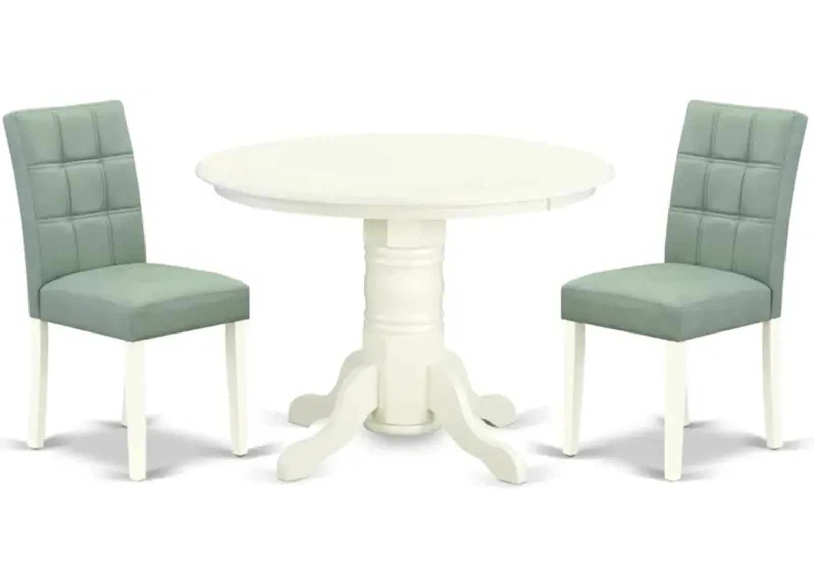 3 Piece Mid Century Modern Dining Table Set