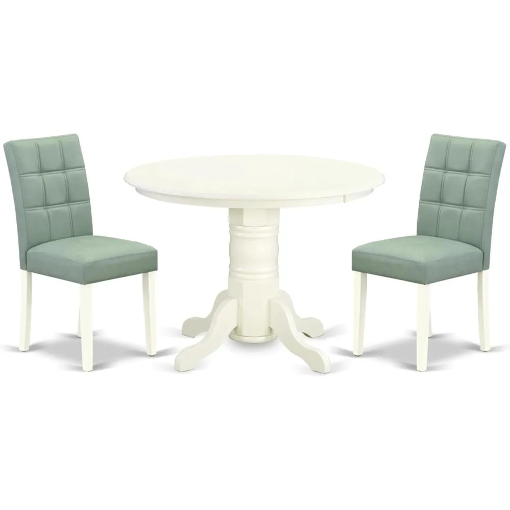 3 Piece Mid Century Modern Dining Table Set