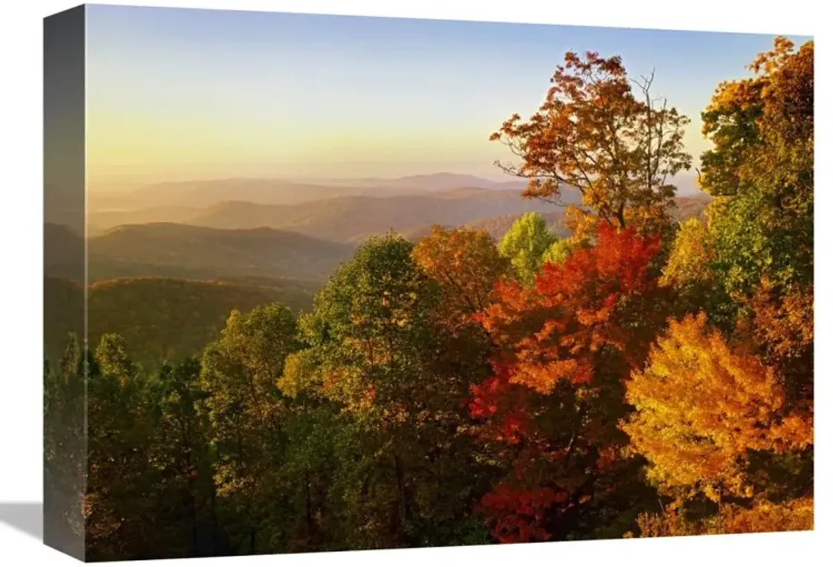 Blue Ridge Mountains from Bluff Mountain Overlook, North Carolina-Canvas Art-16x12