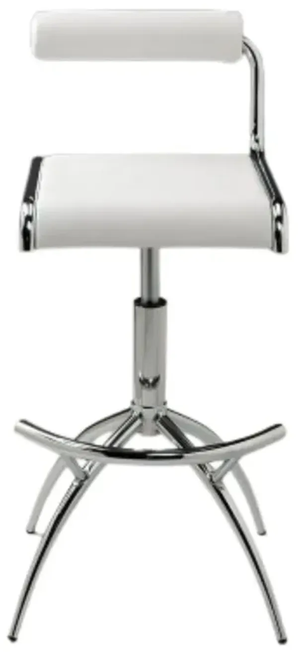 Pu Barstool W/ Chrome Legs, Set Of 2