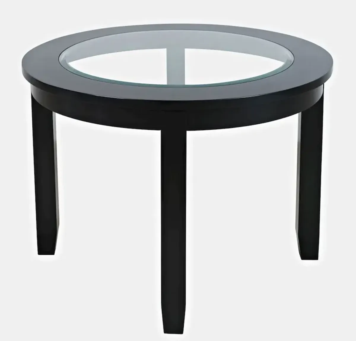 Jofran Urban Icon Contemporary 42 Round Glass Inlay Dining Table