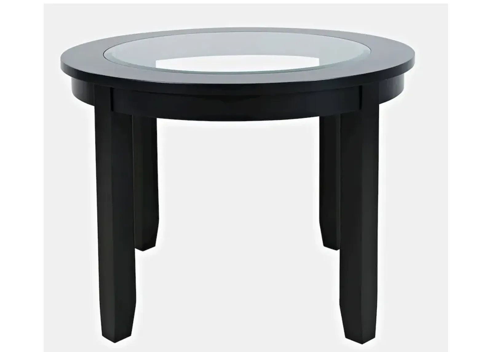 Jofran Urban Icon Contemporary 42 Round Glass Inlay Dining Table