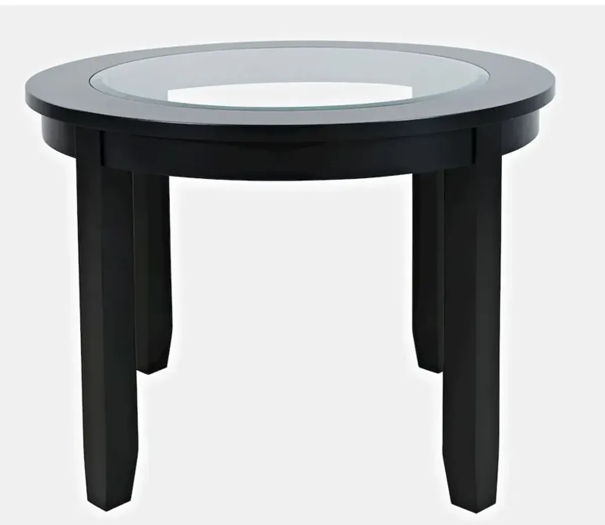 Jofran Urban Icon Contemporary 42 Round Glass Inlay Dining Table