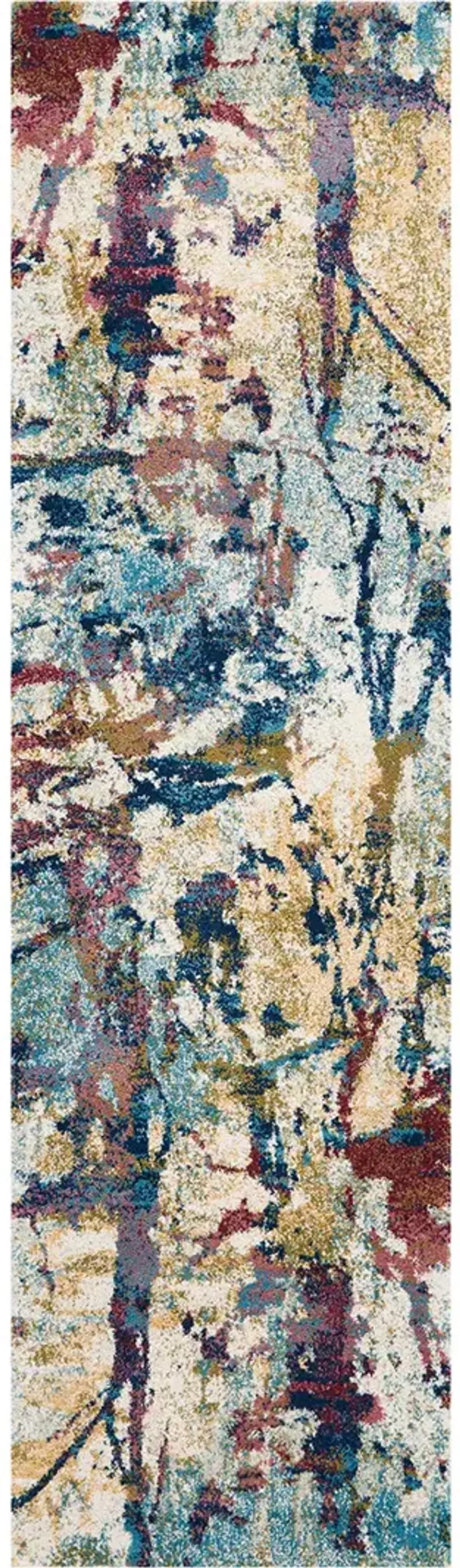 Fusion FSS10 Cream/Multicolor 2'2" x 7'6" Rug