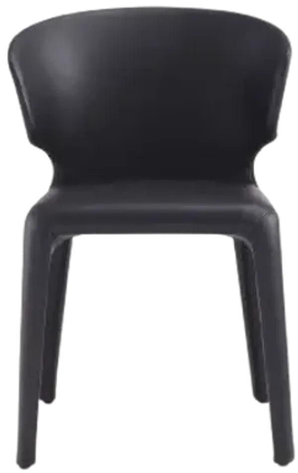 Conrad Black Leather Dining Chairs (Set of 2)