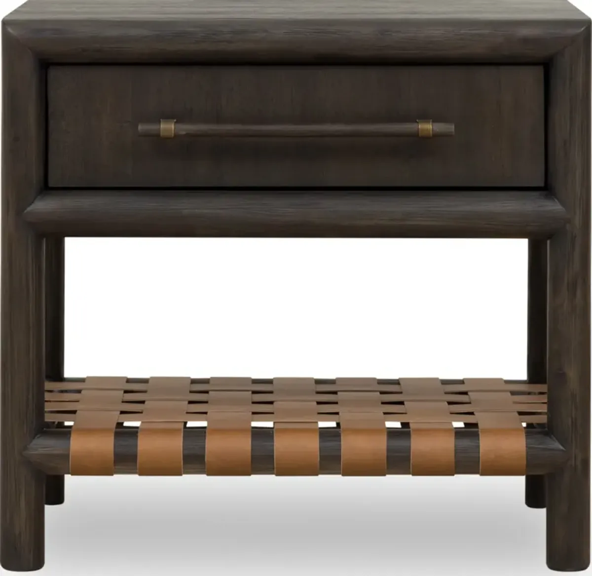 Dorsey One Drawer USB-charging Nightstand in Basalt Grey