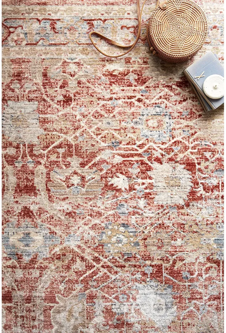 Claire Red/Ivory 9'6" x 13' Rug