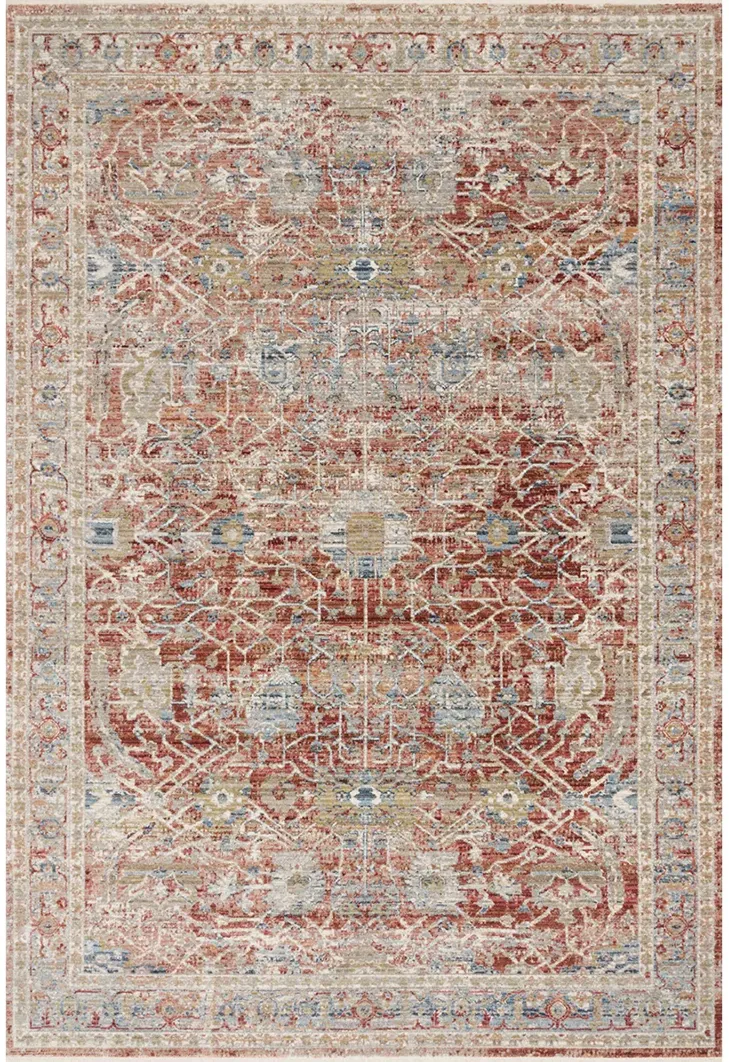 Claire Red/Ivory 9'6" x 13' Rug