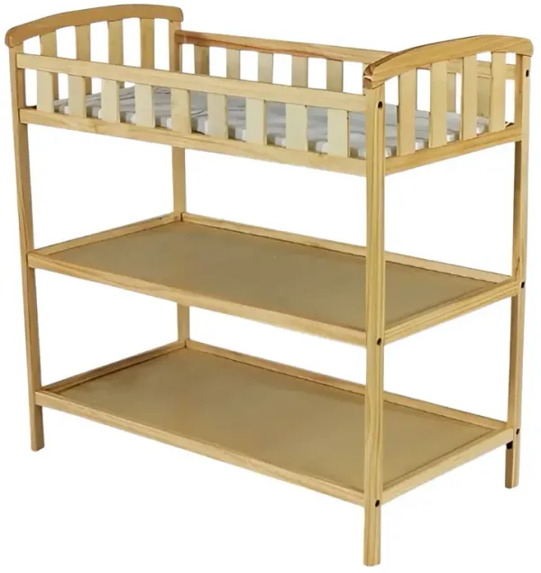 Wooden Baby Furniture Changing Table with Safety Rail and Storage