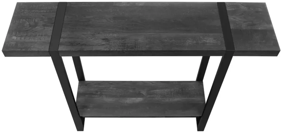 Monarch Specialties I 2861 Accent Table, Console, Entryway, Narrow, Sofa, Living Room, Bedroom, Metal, Laminate, Black, Contemporary, Modern