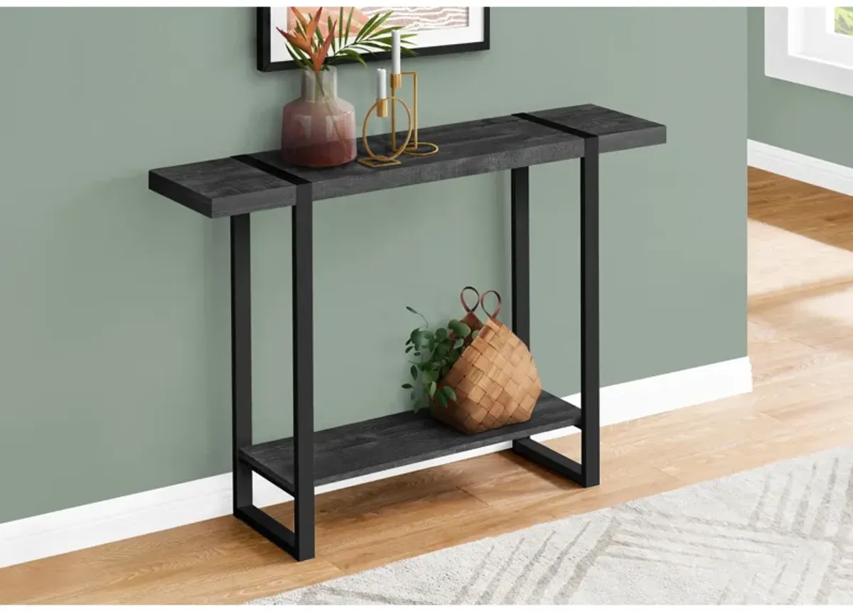 Monarch Specialties I 2861 Accent Table, Console, Entryway, Narrow, Sofa, Living Room, Bedroom, Metal, Laminate, Black, Contemporary, Modern