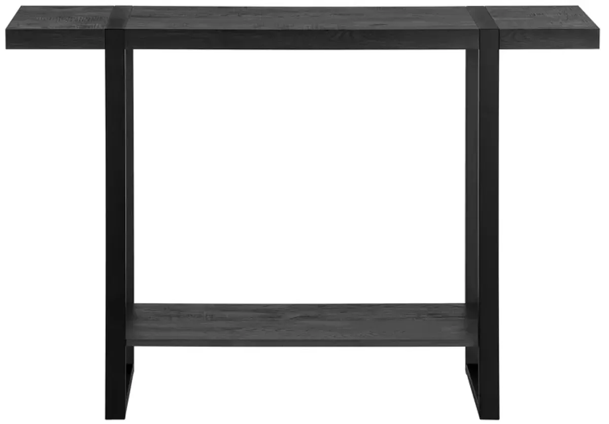 Monarch Specialties I 2861 Accent Table, Console, Entryway, Narrow, Sofa, Living Room, Bedroom, Metal, Laminate, Black, Contemporary, Modern